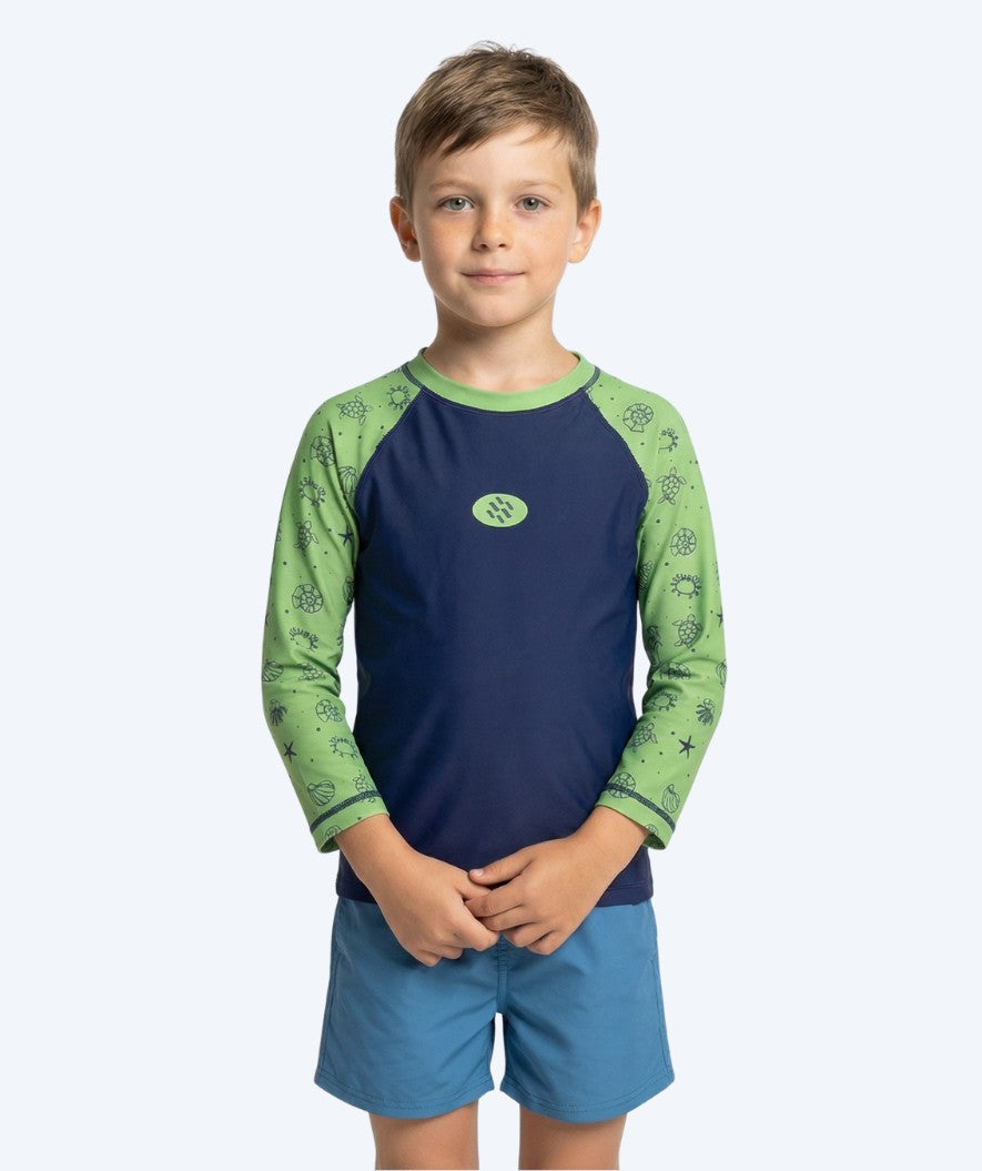 Watery UV-paidat lapsille - Brandman Pitkähihainen Rashguard - Vihreä/sininen
