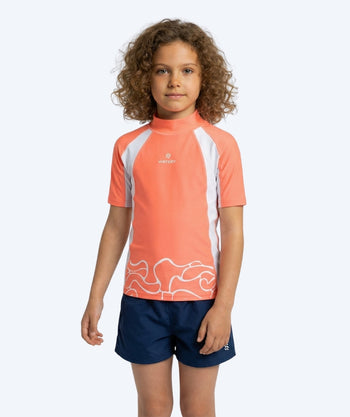 Watery UV-paidat lapsille - Chilton Lyhythihainen Rashguard - Vaaleanpunainen/valkoinen