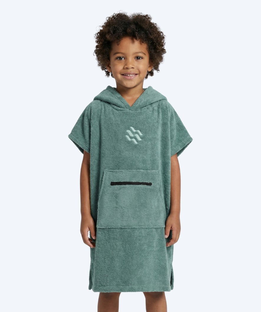 Watery kylpyponcho lapsille (1-6) - Puuvilla - Forest Green