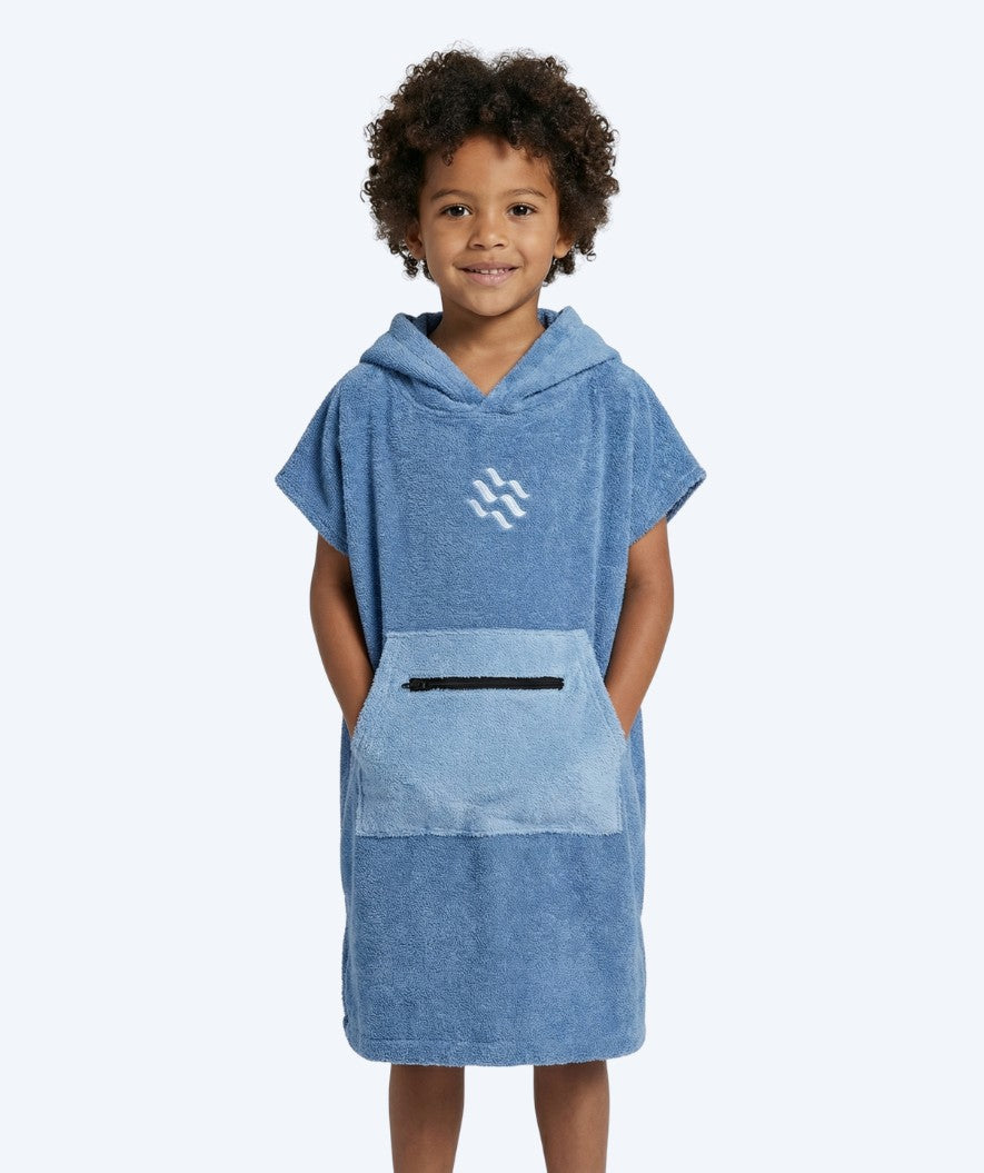 Watery kylpyponcho lapsille (1-6) - Puuvilla - Atlantic Blue