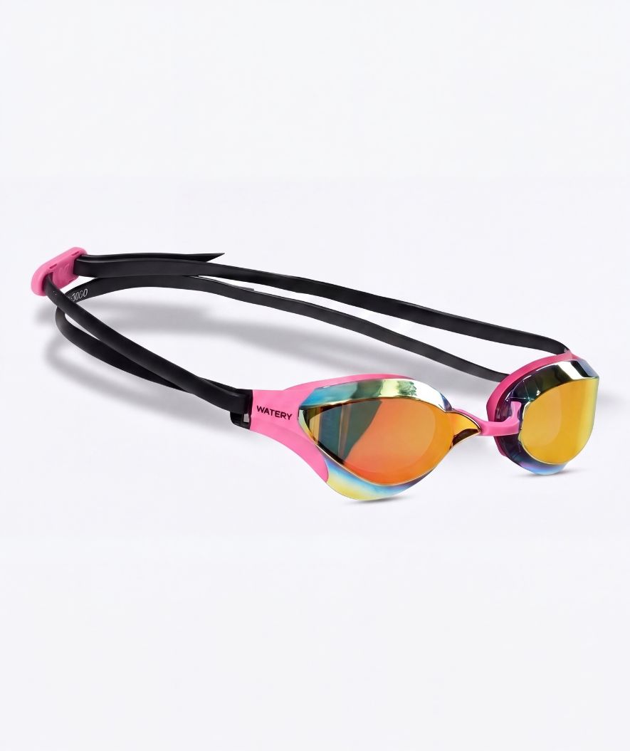 Watery Elite-uimalasit - Rattle Pro Mirror - Pinkki/punainen