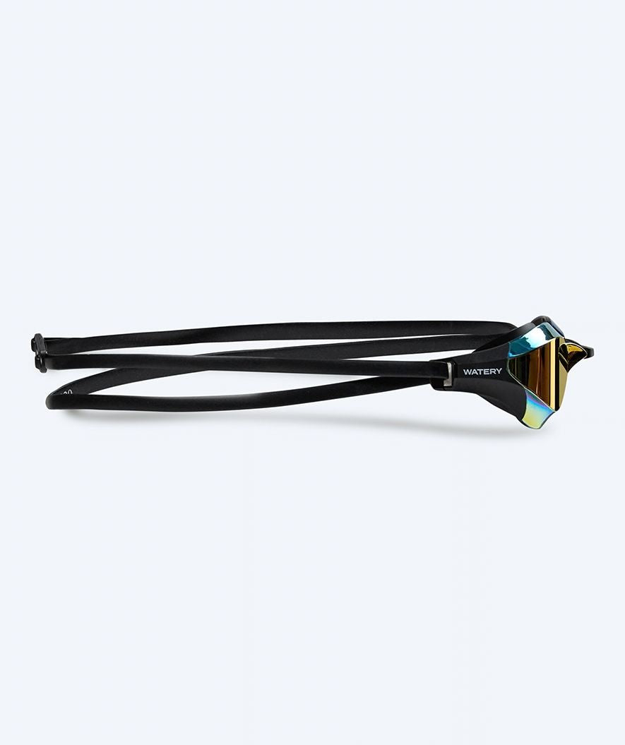 Watery Elite-uimalasit - Rattle Pro Mirror - Musta/kulta