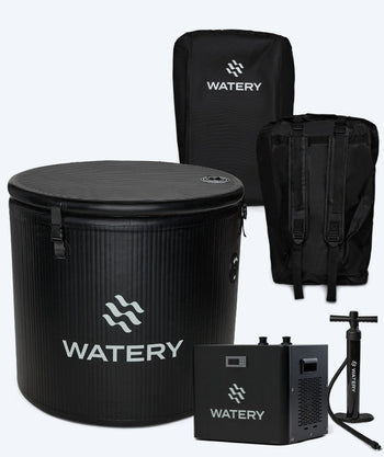 Pakettitarjous: Watery Deluxe ilmatäytteinen kylmäallas ja vedenjäähdytin