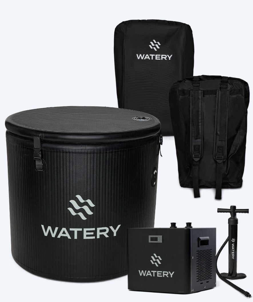 Pakettitarjous: Watery Deluxe ilmatäytteinen kylmäallas ja vedenjäähdytin