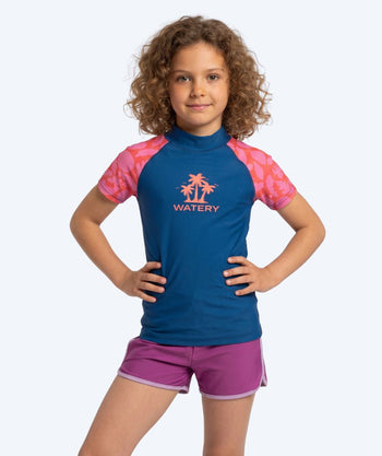 Watery UV-paidat lapsille - Osiris Lyhythihainen Rashguard - Pinkki/tummansininen