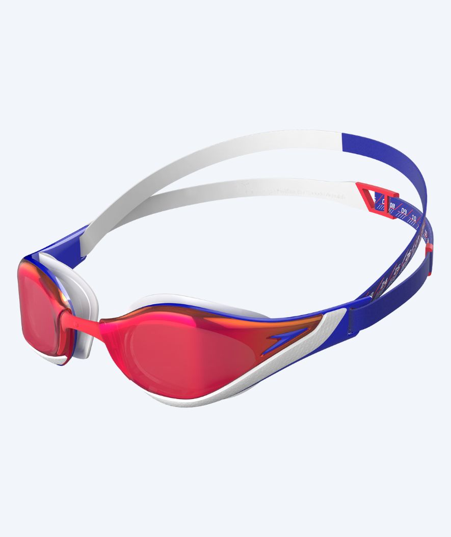 Speedo Elite-uimalasit - Fastskin Pure Focus Mirror - Punainen/sininen
