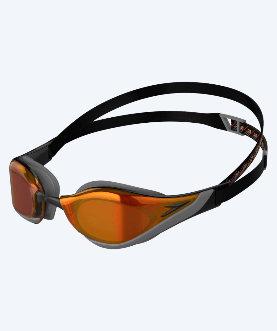 Speedo Elite-uimalasit - Fastskin Pure Focus Mirror - Musta/punainen