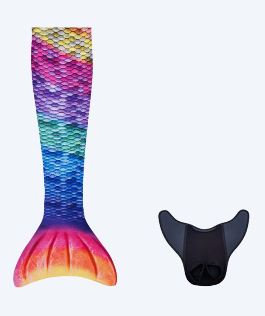Kuaki Mermaids merenneidon pyrstö lapsille - Setti - Rainbow