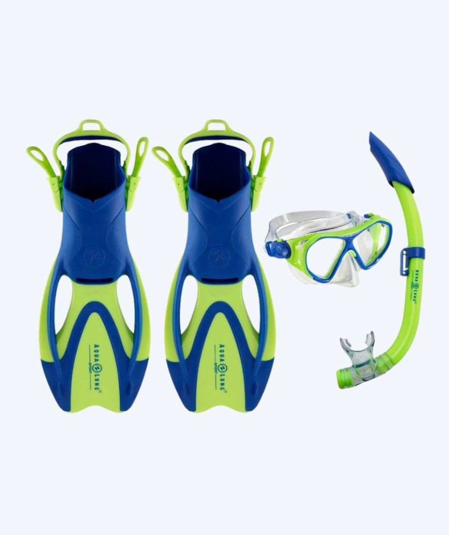 Aqualung snorkkelisetti lapsille - Urchin - Vihreä/sininen