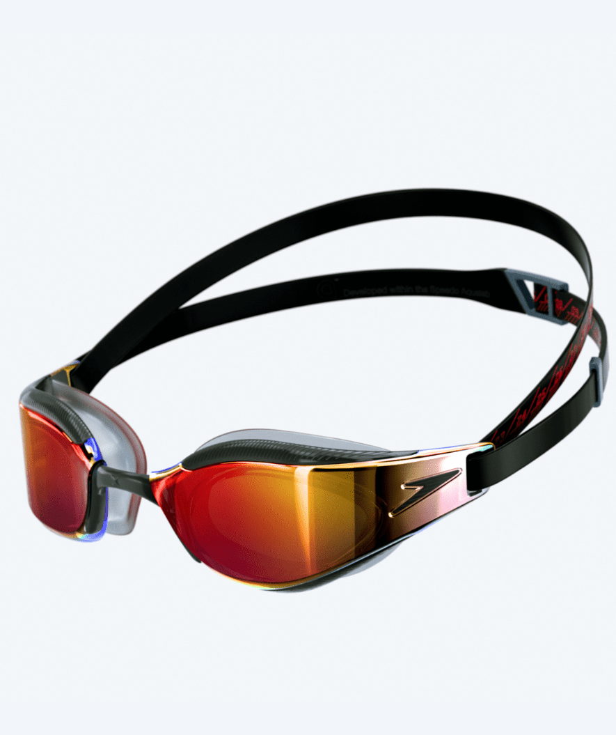 Speedo Elite-uimalasit - Fastskin Hyper Elite Mirror - Musta/kulta
