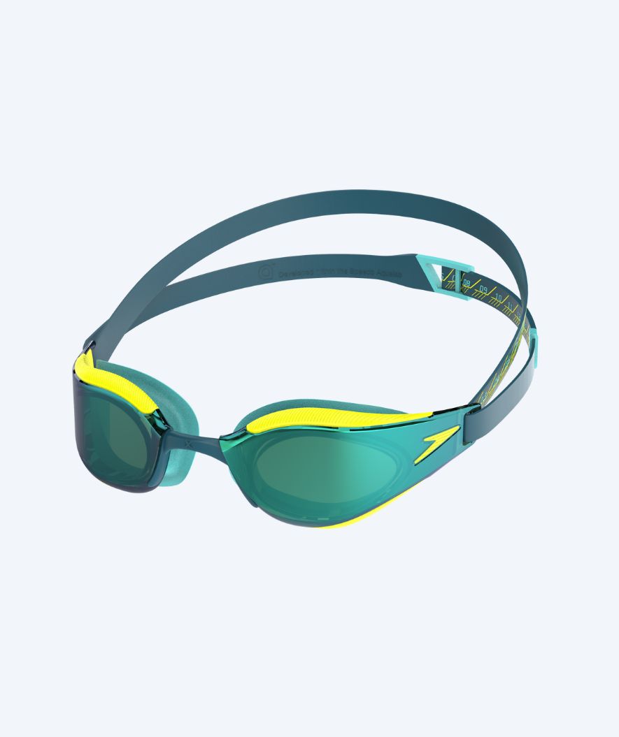 Speedo Elite-uimalasit - Fastskin Hyper Elite Mirror - Keltainen/vihreä