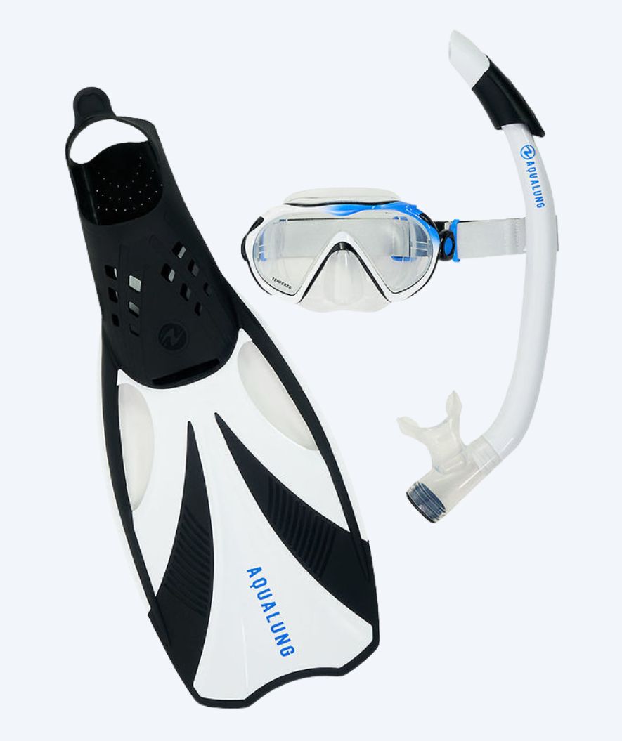 Aqualung snorkkelisetti aikuisille - Compass - Musta/valkoinen