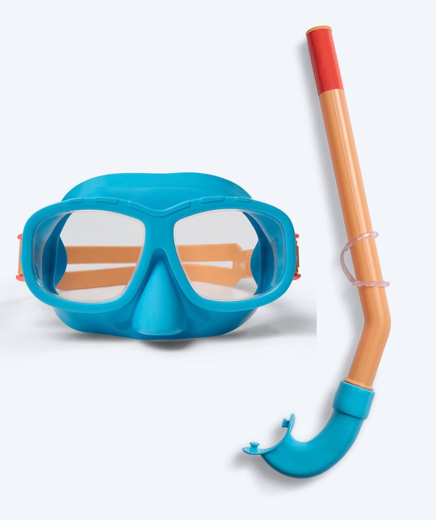 Watery Combo snorkkelisetti lapsille (4-10) - Wyre - Sininen/oranssi