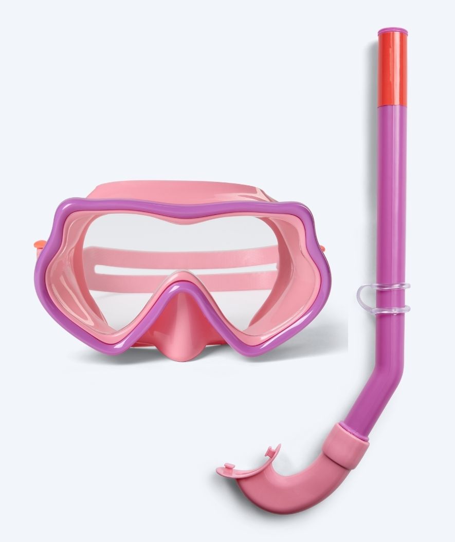 Watery Combo snorkkelisetti lapsille (4-10) - Pulina - Vaaleanpunainen/violetti