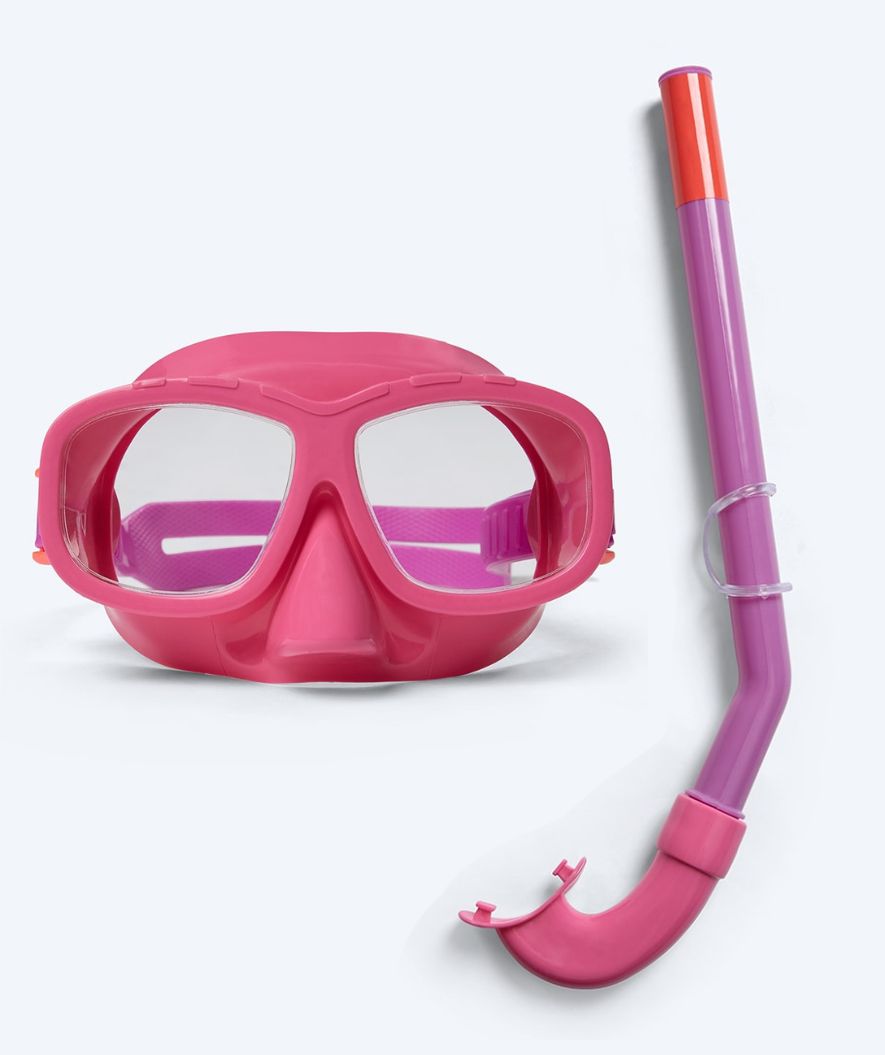 Watery Combo snorkkelisetti lapsille (4-10) - Wyre - Vaaleanpunainen/violetti
