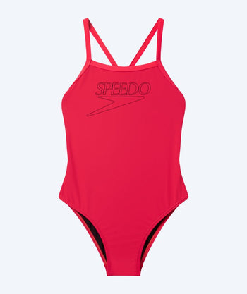 Speedo uimapuku tytöille - Endurance Logo Thinstrap - Vaaleanpunainen