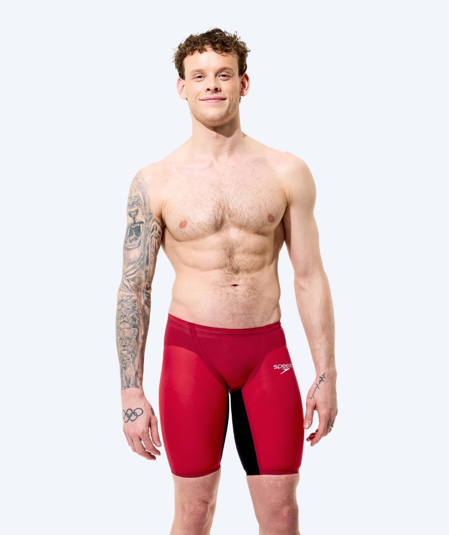 Speedo kilpauimahousut miehille - LZR Pure Valor 2.0 - Tummanpunainen/Musta