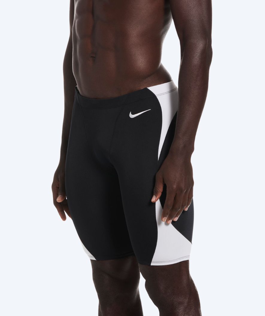 Nike pitkät uimahousut miehille - Hydrastrong Fly - Musta/Valkoinen