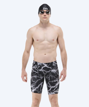TYR pitkät uimahousut miehille - Durafast Elite Arterix - Harmaa/Musta