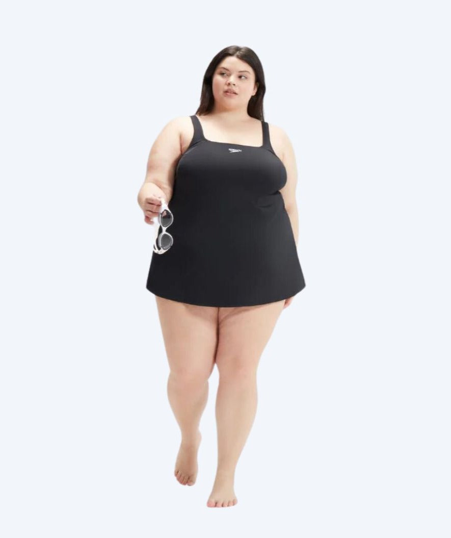 Speedo uimapuku plus size naisille - Swim Dress - Musta