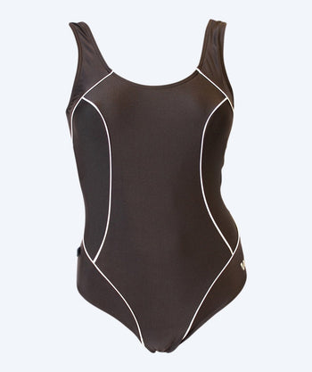 Mirou uimapuku plus size naisille - Classic 241s - Musta/Valkoinen
