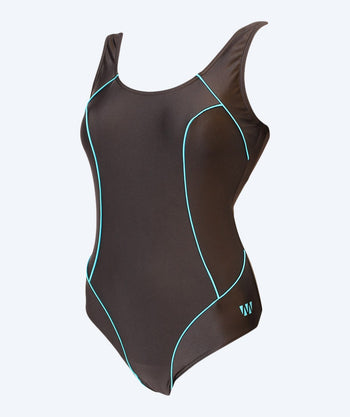Mirou uimapuku plus size naisille - Classic 241s - Musta/Vaaleansininen