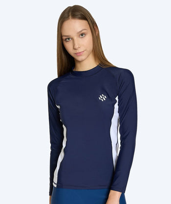 Watery UV-paidat naisille - Talcott Pitkähihainen Rashguard - Tummansininen/valkoinen