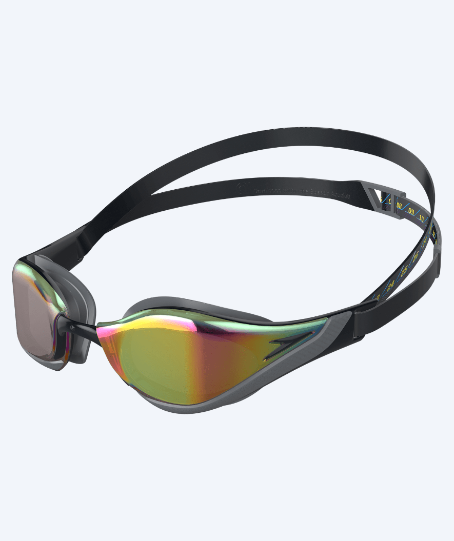 Speedo Elite-uimalasit - Fastskin Pure Focus Mirror - Harmaa/kulta (Mirror linssi)