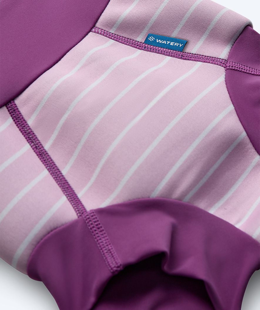 Watery uimavaipat lapsille - Neoprene Swim Nappy - Purple Stripes
