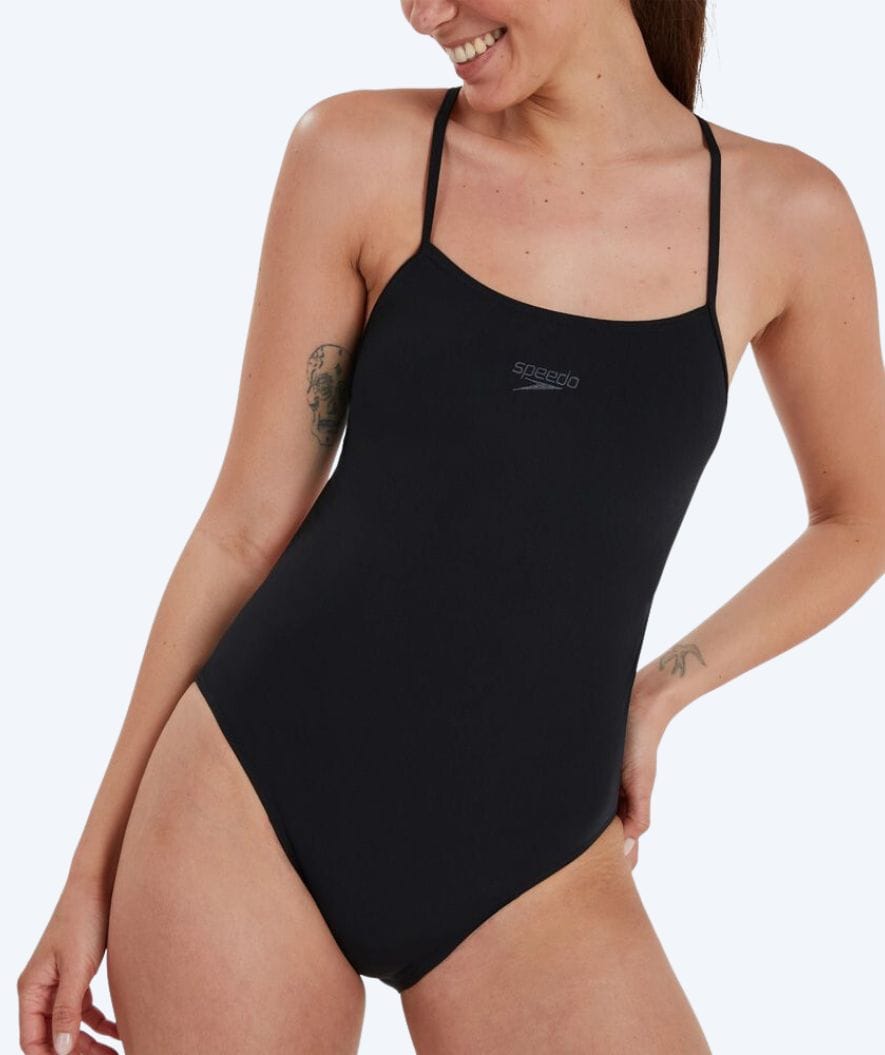Speedo uimapuku naisille - Eco Endurance Thinstrap - Musta