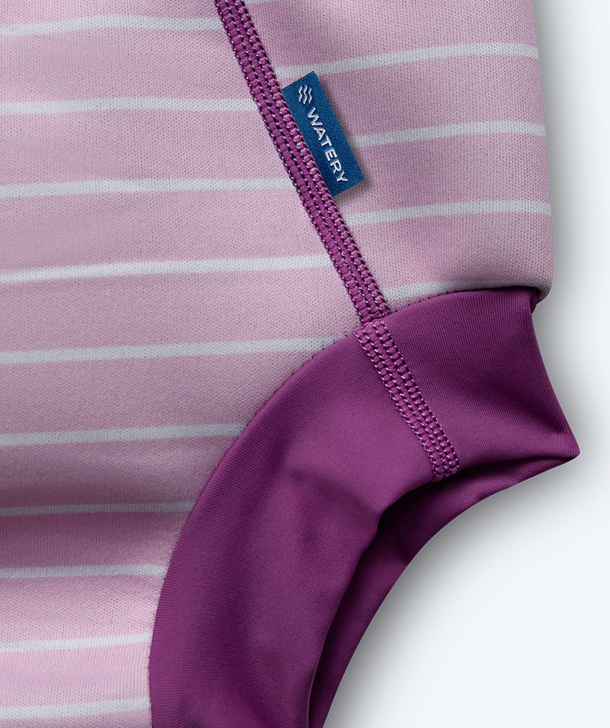 Watery uimavaipat lapsille - Neoprene Swim Nappy - Purple Stripes