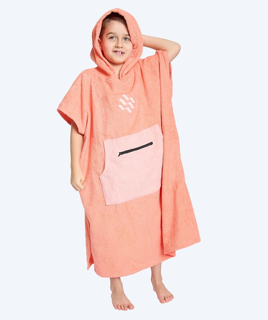 Watery kylpyponcho junioreille (6-15) - Puuvilla - Atlantic Pinkki