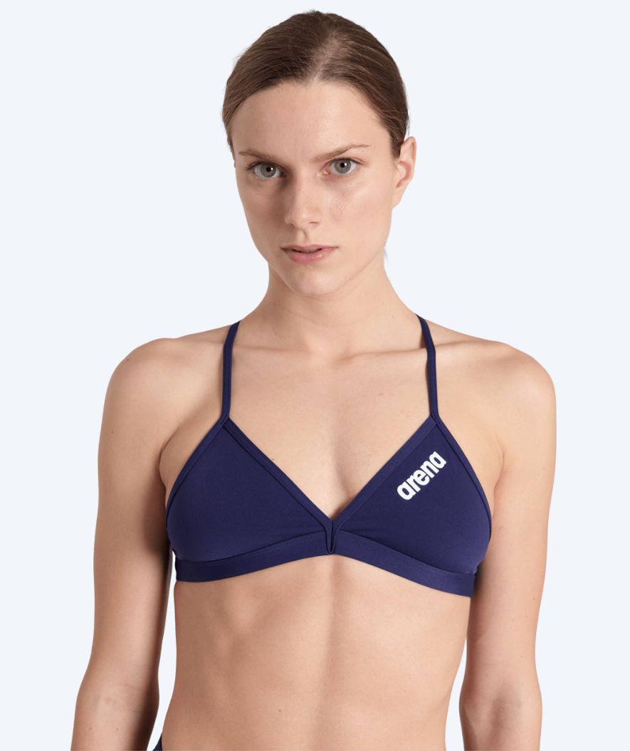 Arena bikinin yläosat naisille - Solid Tie Back - Tummansininen
