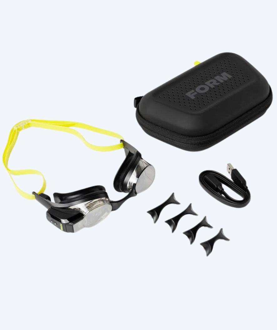 Form Swim display Elite-uimalasit - Smart Swim 2S - Musta/Vihreä