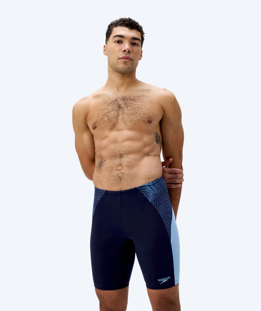 Speedo pitkät uimahousut miehille - Endurance Max Splice - Tummansininen/vaaleansininen