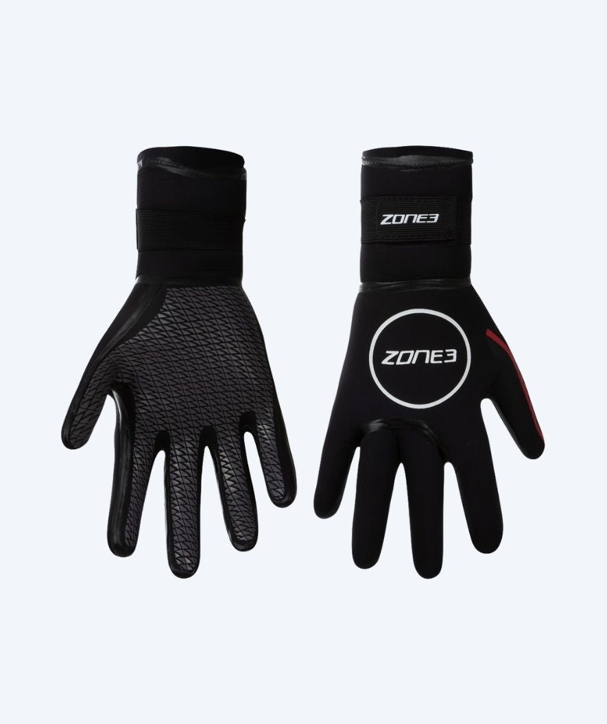 ZONE3 neopreenihanskat - Heat-Tech (3.5mm) - Musta/Punainen