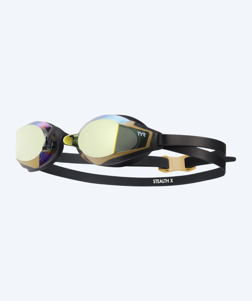 TYR uimalasit - Stealth X Mirrored - Musta/kulta