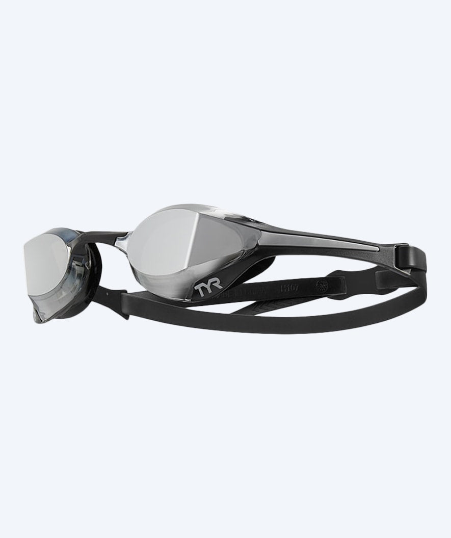 TYR Elite-uimalasit - Tracer-X Elite Mirrored - Musta/hopea