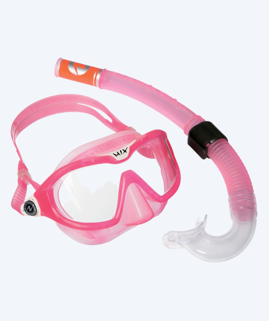 Aqualung Combo snorkkelisetti lapsille (4-8) - Combo Mix - Vaaleanpunainen/valkoinen