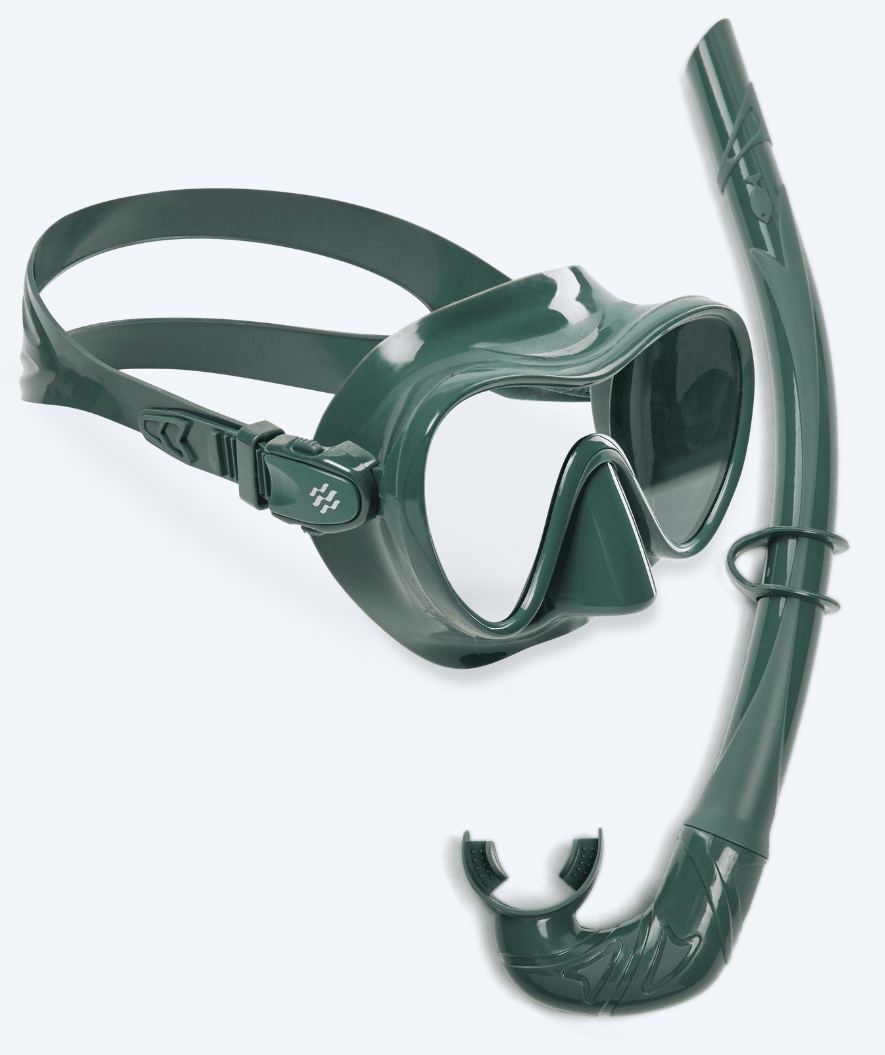 Watery Combo snorkkelisetti aikuisille - Cliff - Vihreä
