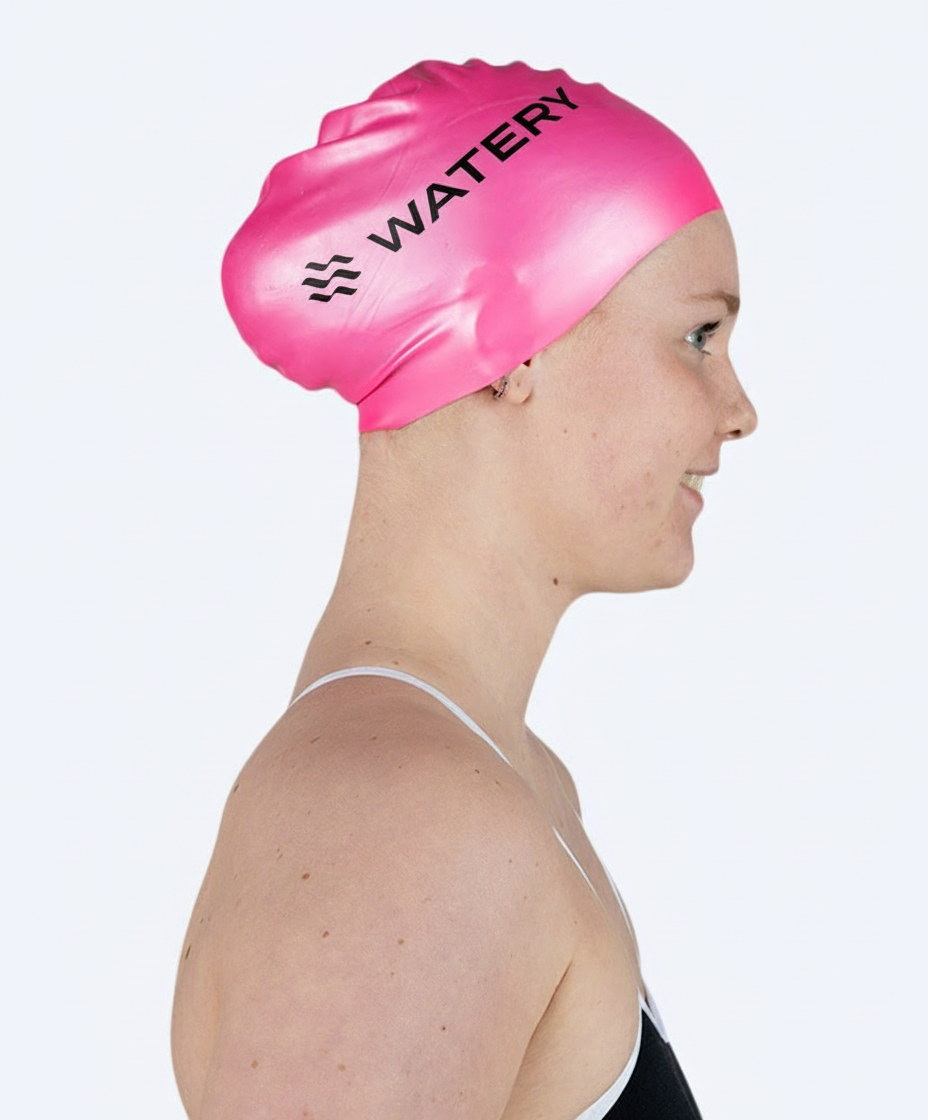 Watery uimalakki pitkille hiuksille - Signature - Pinkki