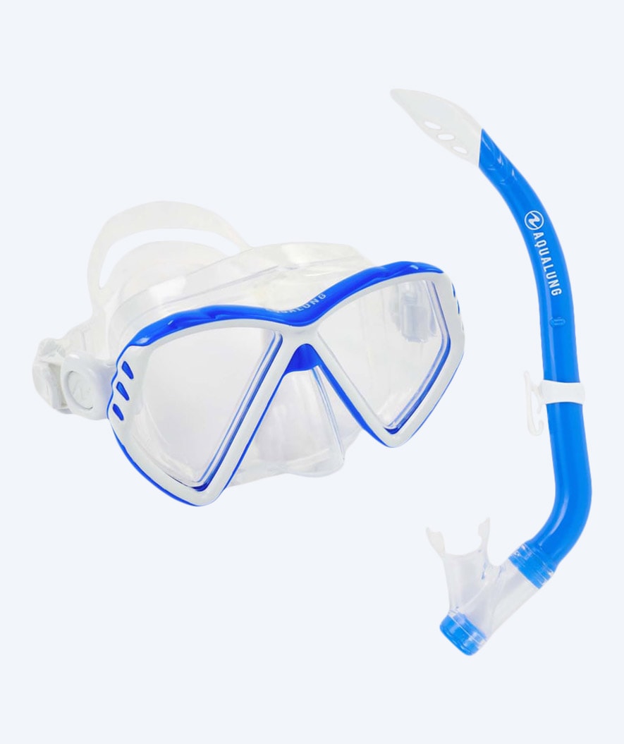Aqualung Combo snorkkelisetti lapsille (8-18) - Combo Cub - Läpinäkyvä/sininen