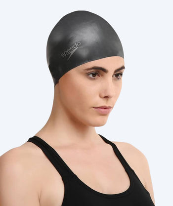 Speedo uimalakki pitkille hiuksille - Musta