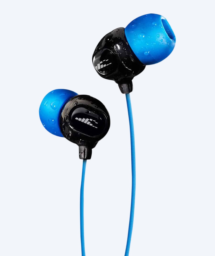 H2OAudio vedenkestävät kuulokkeet - Surge S Plus - pitkä naru - Sininen