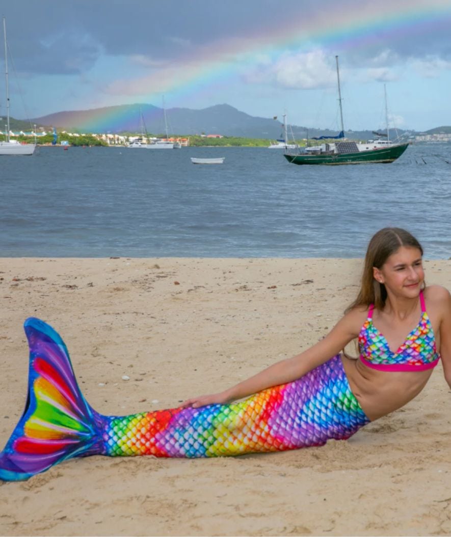 Fin Fun merenneidon pyrstö lapsille - Setti - Rainbow Reef