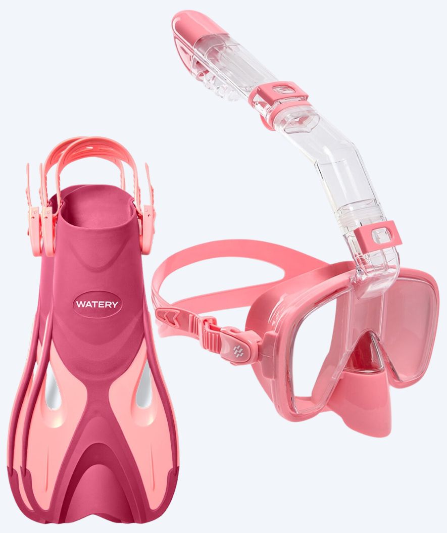 Watery snorkkelisetti lapsille - Fisher/Pearl - Pinkki/pinkki