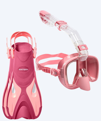 Watery snorkkelisetti aikuisille - Fisher/Pearl - Pinkki/pinkki
