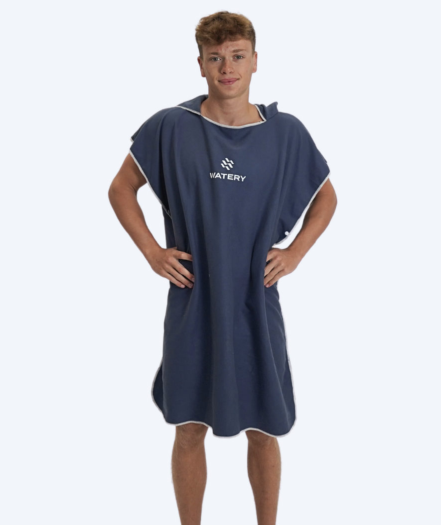 Watery kylpyponcho aikuisille - Mikrokuitu - Tummansininen