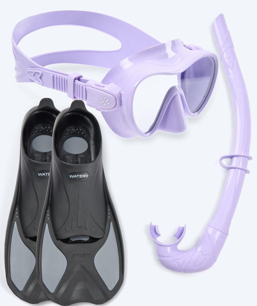 Watery snorkkelisetti lapsille - Pike/Cliff - Violetti