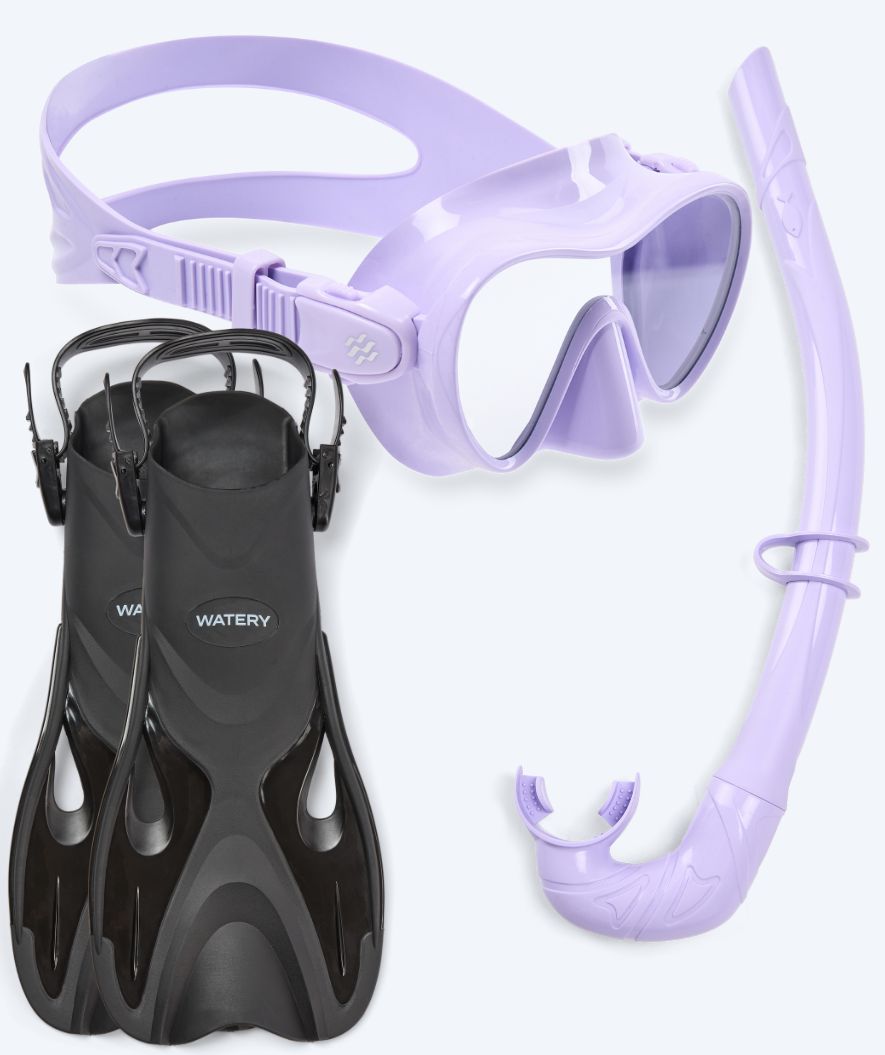 Watery snorkkelisetti lapsille - Fisher/Cliff - Violetti